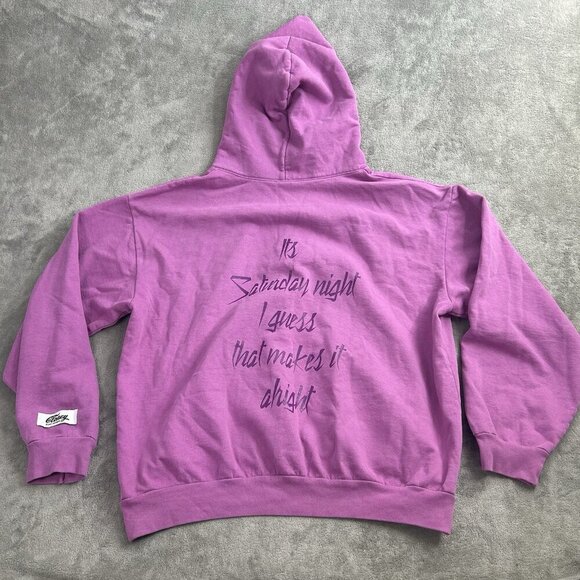 Cloney Hoodie Womens XL Purple Corvette Prince Purple Rain Little Red Corvette - Picture 11 of 13